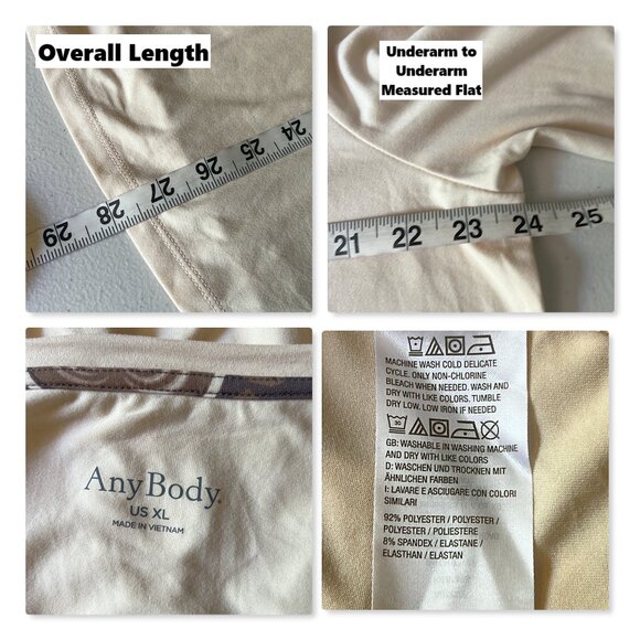 AnyBody Regular Lush Jersey Solid Top and Printed Joggers Sleep Set Sz XL NWOT - Picture 9 of 13